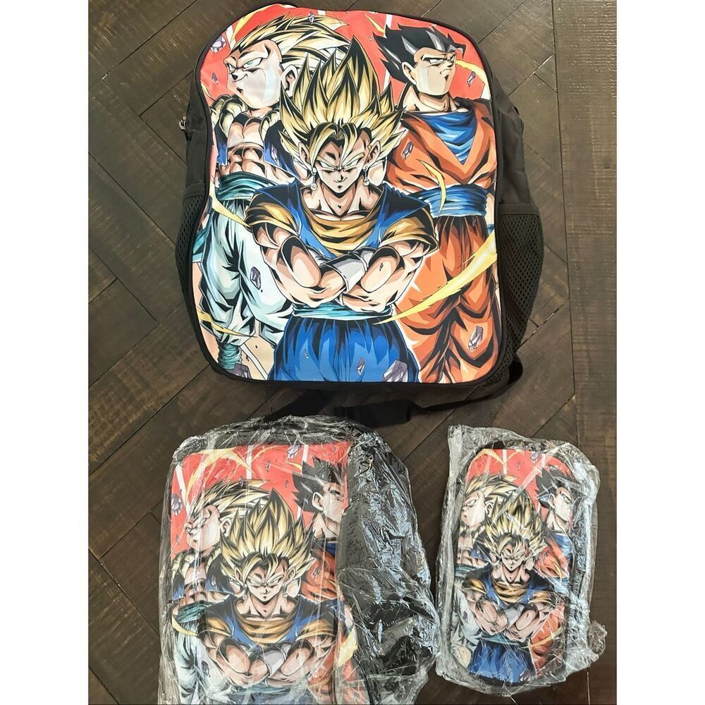Dragon Ball Z Backpack Lunch Bag and Pencil Pouch Set New